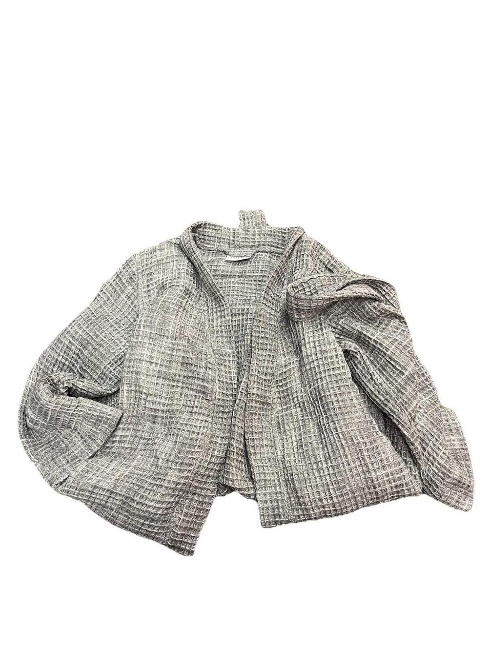 Parachute Waffle Knit Robe Small Gray H99
